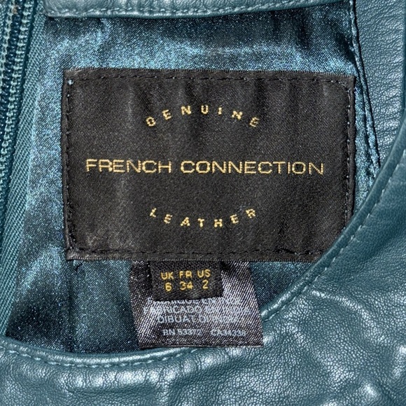 French Connection Jive Halter Genuine Leather Dress - Picture 7 of 11